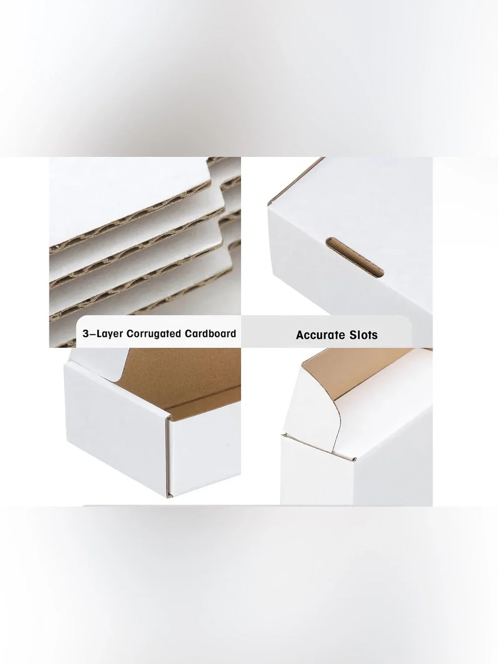 12 White Corrugated Mailer Box for Home Organization - 7x5x2 in